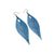 Terrabyte 10 // Leather Earrings - Light Blue Pearl