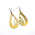 Drop 03 [S] // Leather Earrings - Gold - LIGHT RAZOR DESIGN STUDIO