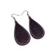 Drop 05 [S] // Leather Earrings - Purple - LIGHT RAZOR DESIGN STUDIO