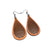 Drop 04 [S] // Leather Earrings - Orange - LIGHT RAZOR DESIGN STUDIO