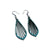 Gem Point 02 [S] // Leather Earrings - Turquoise - LIGHT RAZOR DESIGN STUDIO