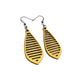 Gem Point 10 [S] // Leather Earrings - Gold - LIGHT RAZOR DESIGN STUDIO