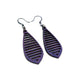 Gem Point 10 [S] // Leather Earrings - Purple - LIGHT RAZOR DESIGN STUDIO
