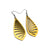 Gem Point 09 [M] // Leather Earrings - Gold - LIGHT RAZOR DESIGN STUDIO