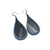 Drop 06 [S] // Leather Earrings - Navy Blue - LIGHT RAZOR DESIGN STUDIO