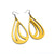 Drop 01 [L] // Leather Earrings - Gold - LIGHT RAZOR DESIGN STUDIO