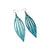 Petal 04 [L] // Leather Earrings - Turquoise - LIGHT RAZOR DESIGN STUDIO
