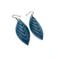 Terrabyte 14 [S] // Leather Earrings - Blue - LIGHT RAZOR DESIGN STUDIO
