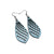 Gem Point 01 [M] // Leather Earrings - Blue Pearl - LIGHT RAZOR DESIGN STUDIO