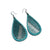 Drop 06 [L] // Leather Earrings - Turquoise - LIGHT RAZOR DESIGN STUDIO