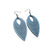 Terrabyte v.07_1 // Leather Earrings - Blue Pearl - LIGHT RAZOR DESIGN STUDIO