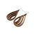 Drop 02 [S] // Wood Earrings - Walnut - LIGHT RAZOR DESIGN STUDIO