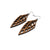 Arrowhead 02 [S] // Wood Earrings - Walnut - LIGHT RAZOR DESIGN STUDIO