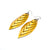 Terrabyte 14 [M] // Leather Earrings - Gold - LIGHT RAZOR DESIGN STUDIO