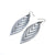 Terrabyte 14 [M] // Leather Earrings - Silver - LIGHT RAZOR DESIGN STUDIO