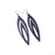 Totem 08 [L] // Leather Earrings - Purple - LIGHT RAZOR DESIGN STUDIO
