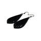 Gem Point 02 [M] // Leather Earrings - Black - LIGHT RAZOR DESIGN STUDIO