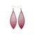 Terrabyte v.11_4 // Leather Earrings - Fuchsia Pearl - LIGHT RAZOR DESIGN STUDIO