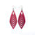 Terrabyte v.18 // Leather Earrings - Fuchsia - LIGHT RAZOR DESIGN STUDIO