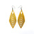 Terrabyte v.18 // Leather Earrings - Gold - LIGHT RAZOR DESIGN STUDIO