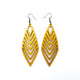 Terrabyte v.18 // Leather Earrings - Gold - LIGHT RAZOR DESIGN STUDIO