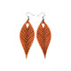 Terrabyte 10 // Leather Earrings - Orange