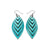 Terrabyte 14 [S] // Leather Earrings - Light Turquoise - LIGHT RAZOR DESIGN STUDIO