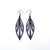 Petal 03 [S] // Leather Earrings - Purple - LIGHT RAZOR DESIGN STUDIO