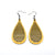 Drop 04 [S] // Leather Earrings - Gold - LIGHT RAZOR DESIGN STUDIO