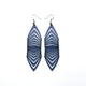 Terrabyte 17 // Leather Earrings - Navy Blue
