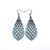 Gem Point 01 [M] // Leather Earrings - Blue Pearl - LIGHT RAZOR DESIGN STUDIO