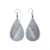 Drop 06 [L] // Leather Earrings - Silver - LIGHT RAZOR DESIGN STUDIO