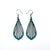 Gem Point 02 [S] // Leather Earrings - Turquoise - LIGHT RAZOR DESIGN STUDIO