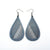 Drop 06 [L] // Leather Earrings - Blue Pearl - LIGHT RAZOR DESIGN STUDIO
