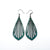 Gem Point 02 [M] // Leather Earrings - Turquoise - LIGHT RAZOR DESIGN STUDIO