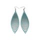 Terrabyte v.11_5 // Leather Earrings - Turquoise Pearl - LIGHT RAZOR DESIGN STUDIO