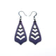 Totem 09 [S] // Leather Earrings - Purple - LIGHT RAZOR DESIGN STUDIO