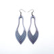 Terrabyte v.02_1 // Leather Earrings - Purple Pearl - LIGHT RAZOR DESIGN STUDIO