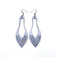 Terrabyte v.02_3 // Leather Earrings - Purple Pearl - LIGHT RAZOR DESIGN STUDIO