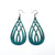 Drop 07 [L] // Leather Earrings - Turquoise - LIGHT RAZOR DESIGN STUDIO