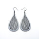 Drop 06 [S] // Leather Earrings - Silver - LIGHT RAZOR DESIGN STUDIO