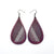 Drop 06 [L] // Leather Earrings - Purple - LIGHT RAZOR DESIGN STUDIO