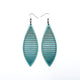Terrabyte v.11_2 // Leather Earrings - Turquoise Pearl - LIGHT RAZOR DESIGN STUDIO