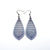 Gem Point 12 [M] // Leather Earrings - Purple Pearl - LIGHT RAZOR DESIGN STUDIO