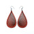 Drop 08 [L] // Leather Earrings - Red - LIGHT RAZOR DESIGN STUDIO