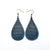 Drop 05 [S] // Leather Earrings - Navy Blue - LIGHT RAZOR DESIGN STUDIO