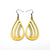 Drop 02 [S] // Leather Earrings - Gold - LIGHT RAZOR DESIGN STUDIO