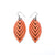 Terrabyte 14 [S] // Leather Earrings - Orange - LIGHT RAZOR DESIGN STUDIO