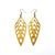 Arrowhead 02 [L] // Leather Earrings - Gold - LIGHT RAZOR DESIGN STUDIO