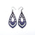 Gem Point 04 [M] // Leather Earrings - Purple - LIGHT RAZOR DESIGN STUDIO